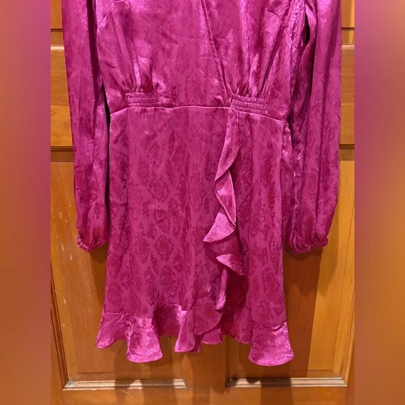 Michael Michael Kors Jacquard Snakeskin-Print Ruffled Mini Dress - NWT - Picture 7 of 17